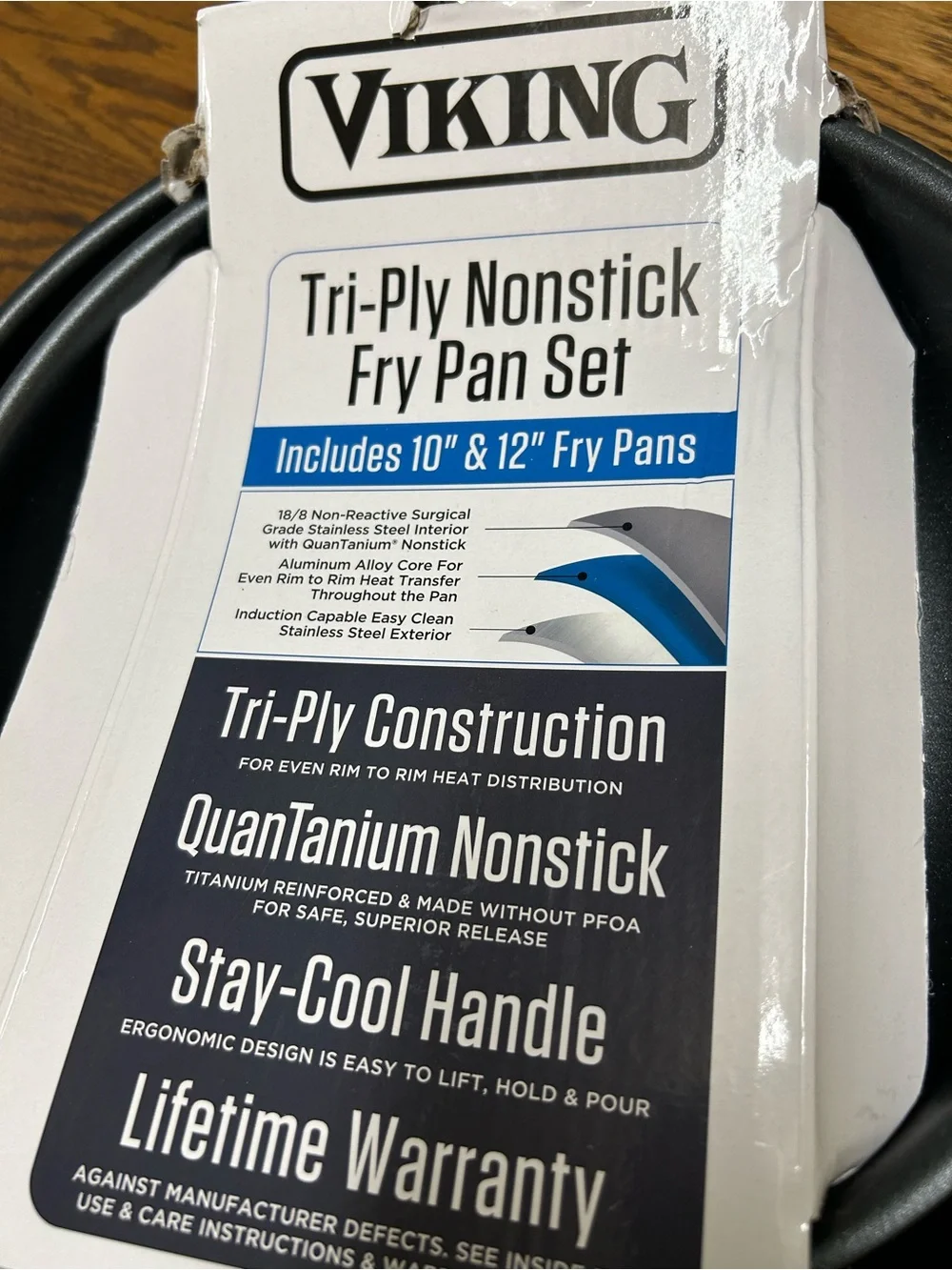 Tri-Ply Nonstick Fry Pan Set - Black